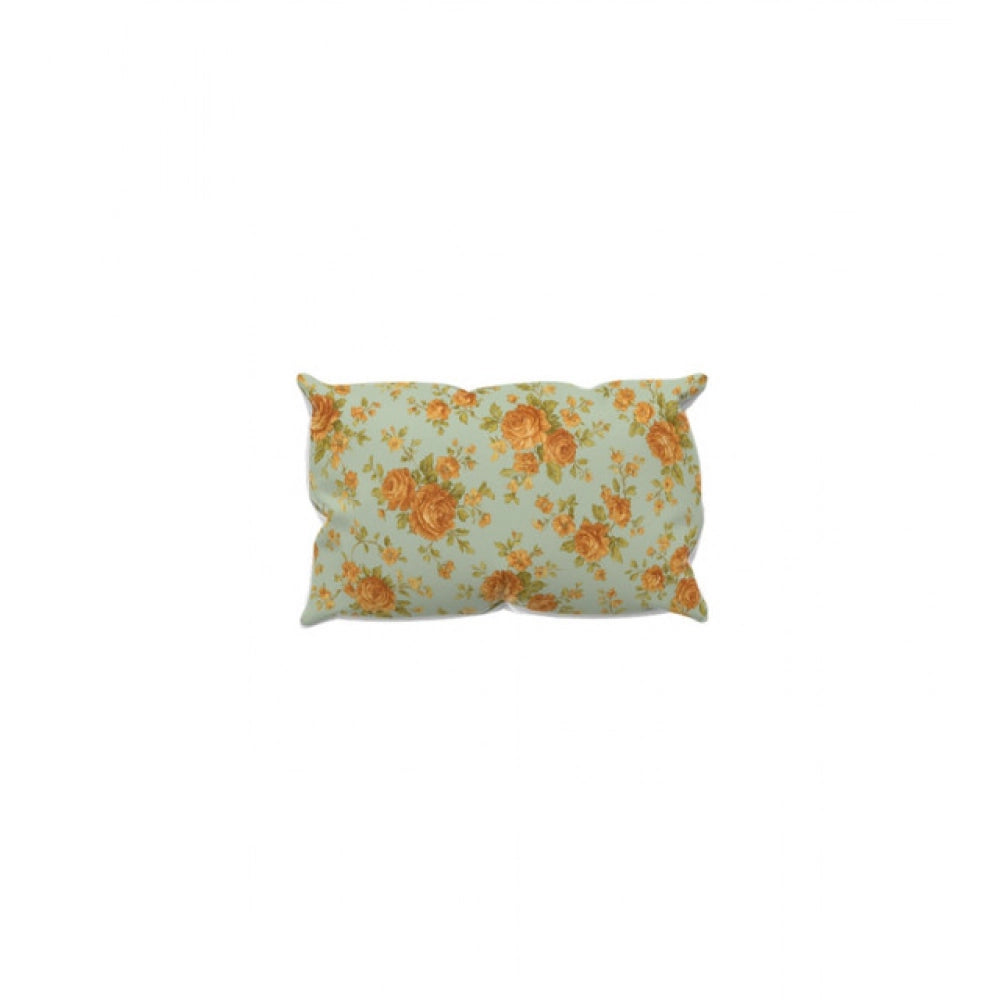 Generic Microfiber Floral Printed Single Bedsheet with 1 Pillow Cover (Beige)